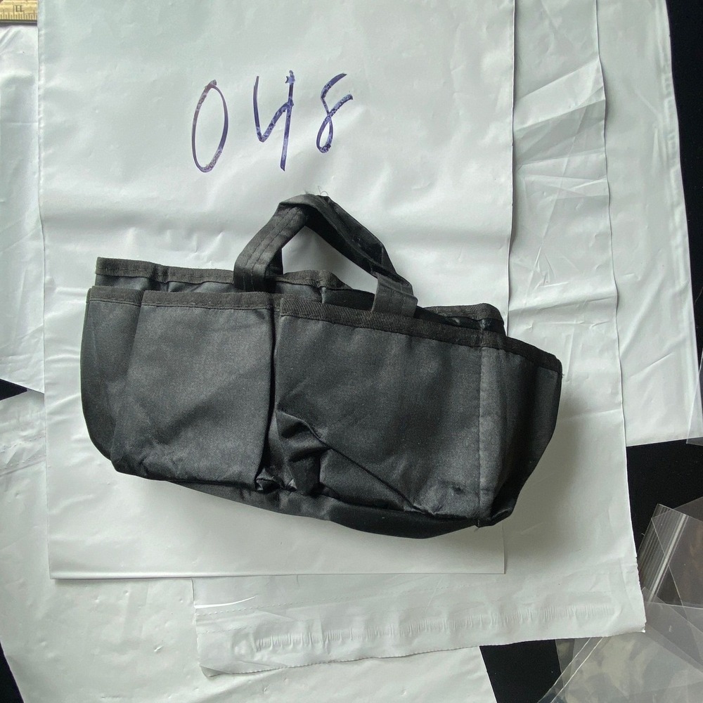 Unbranded Black Tool Organizer Tote with Multiple Pockets makeup